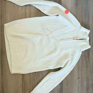 Daehlie Women's Cream Sweater with Half-Zip